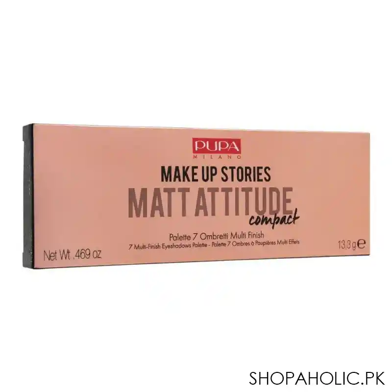 pupa milano make up stories matt attitude compact eyeshadow palette, 7 shades, 003 image3