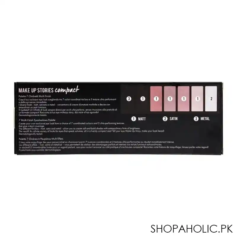 pupa milano make up stories matt attitude compact eyeshadow palette, 7 shades, 003 image4