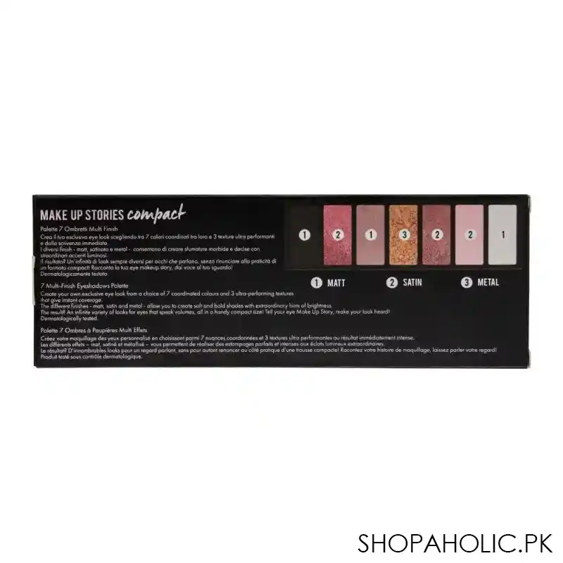 pupa milano make up stories rose addicted compact eyeshadow palette, 7 shades, 004 image4