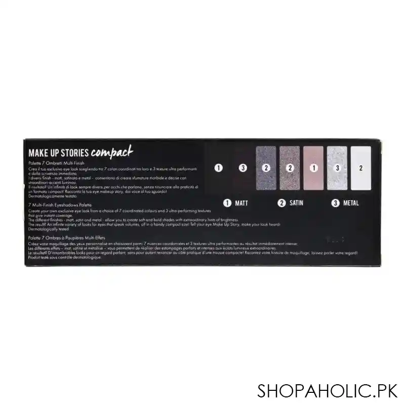 pupa milano make up stories smokey vibes compact eyeshadow palette, 7 shades, 002 image4