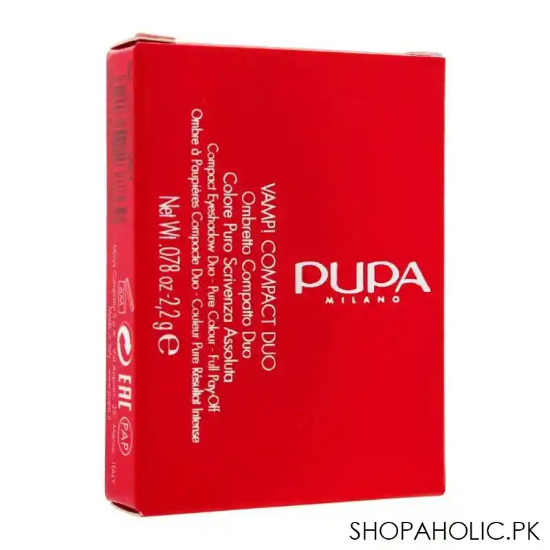 pupa milano vamp compact duo eyeshadow, 001 image3