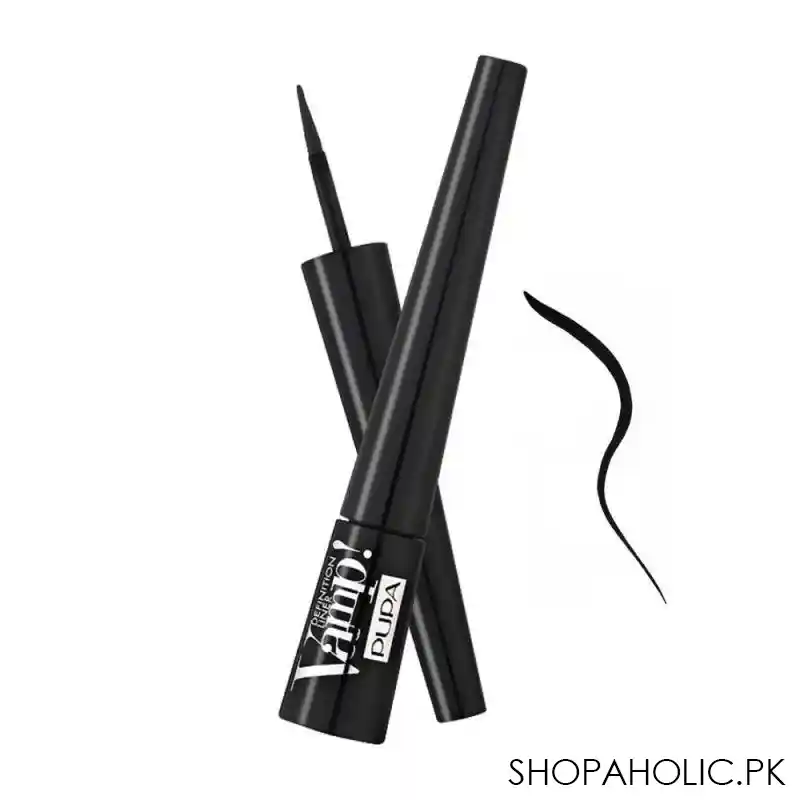 pupa milano vamp definition eyeliner with felt tip applicator, 100 main image