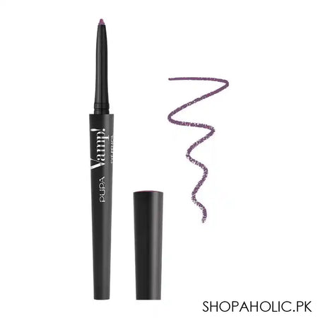 Pupa Milano Vamp! Eye Pencil 2-In-1 Eyeliner And Kajal Waterproof, 104, Irreverent Violet - Main Image