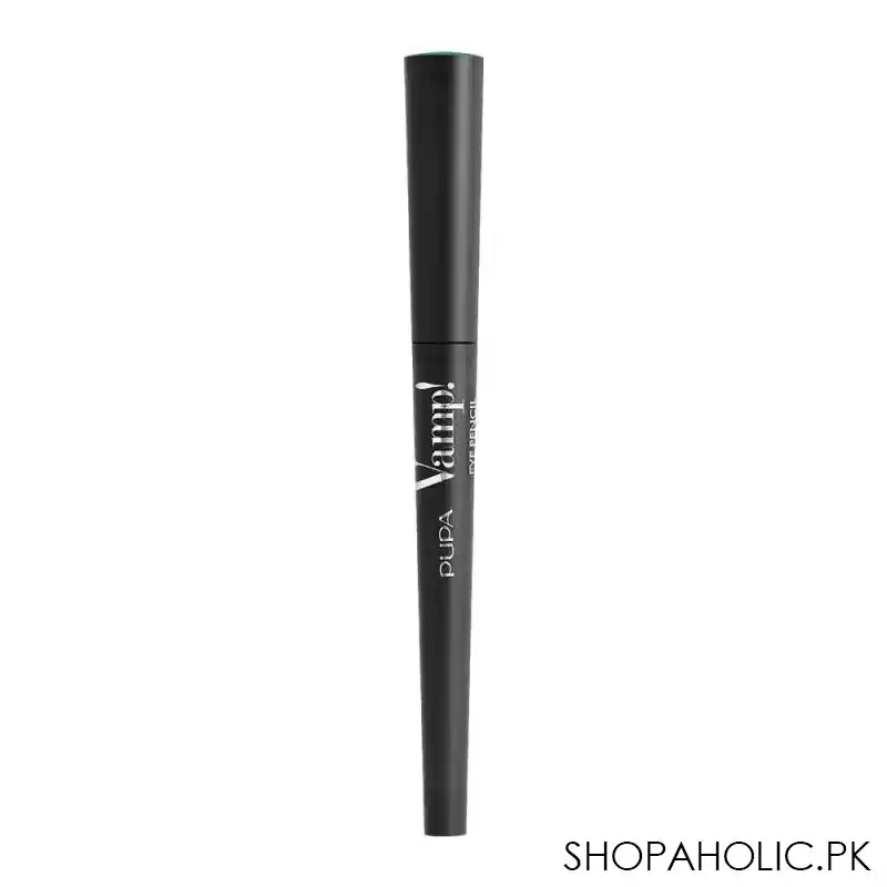 pupa milano vamp eye pencil 2 in 1 eyeliner and kajal waterproof, 304, magnetic emerald image2