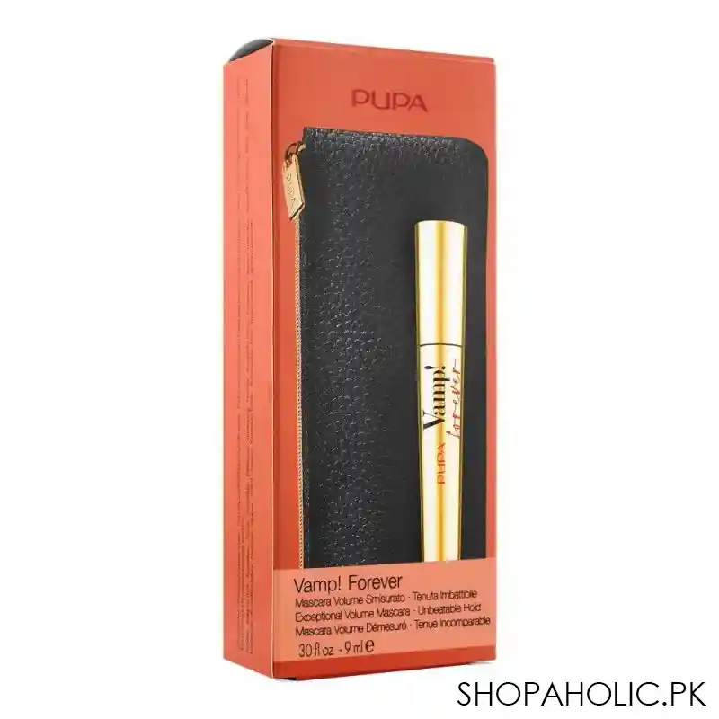 pupa milano vamp forever exceptional volume mascara + essential pouch image3