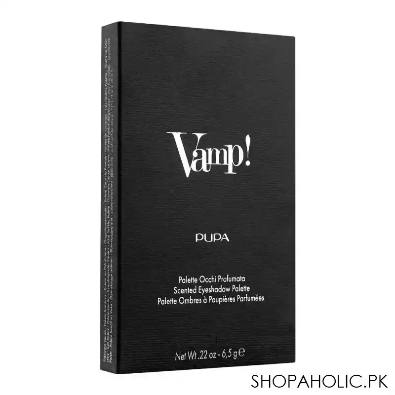 pupa milano vamp scented eye shadow palette, 003, black deep and intense shade image2