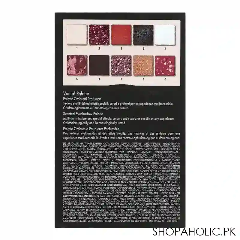 pupa milano vamp scented eye shadow palette, 003, black deep and intense shade image3