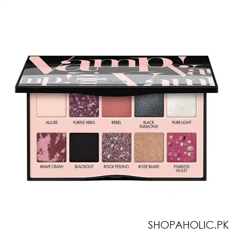 pupa milano vamp scented eye shadow palette, 003, black deep and intense shade main image