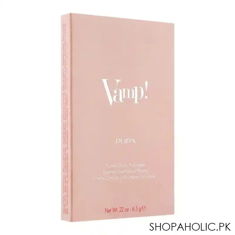 pupa milano vamp scented eye shadow palette, 006, pink nude refined shade image2
