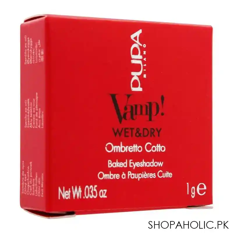 pupa milano vamp wet & dry baked eyeshadow, 101 image2