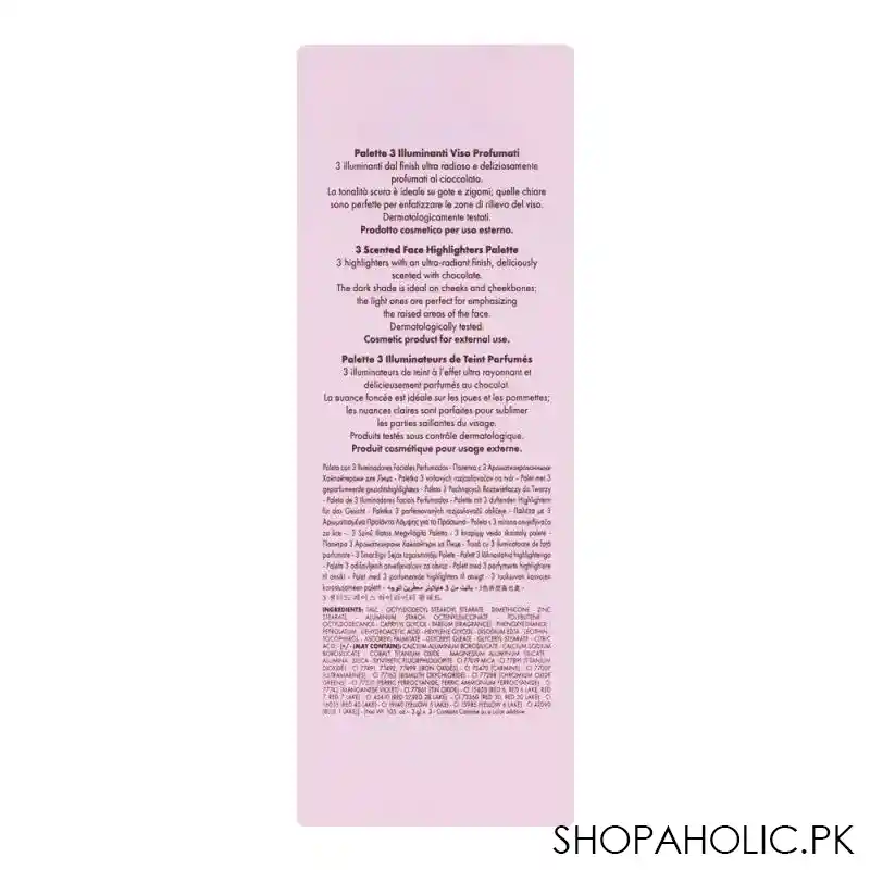 pupa milano zero calorie chocolate highlighting face palette, 001 cherry chocolate image3