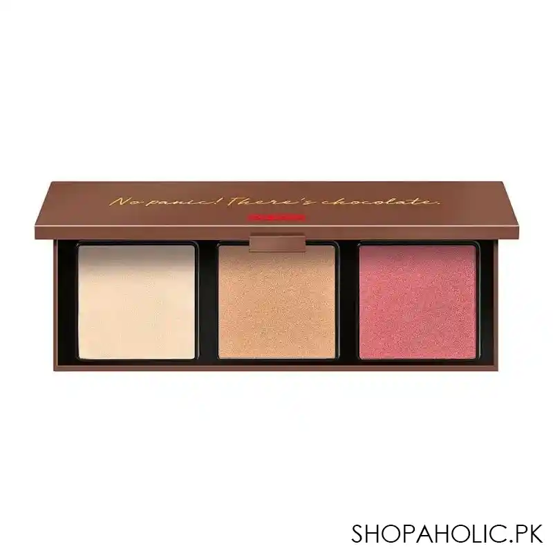 pupa milano zero calorie chocolate highlighting face palette, 001 cherry chocolate main image