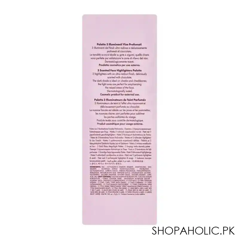 pupa milano zero calorie chocolate highlighting face palette, 002 caramel chocolate image3