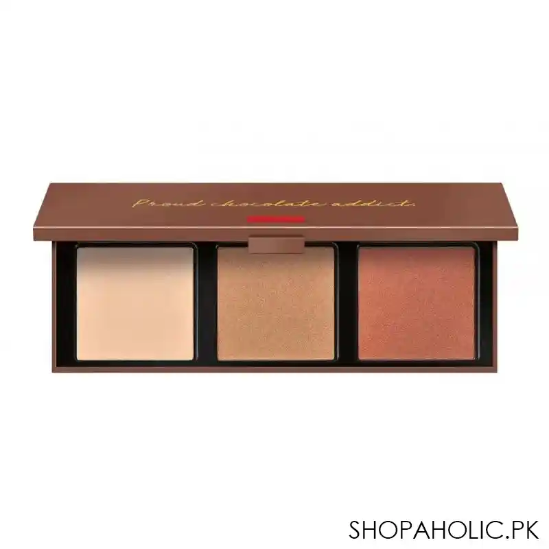 pupa milano zero calorie chocolate highlighting face palette, 002 caramel chocolate main image