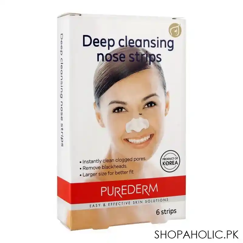 purederm deep cleansing nose strips, 6 strips main image