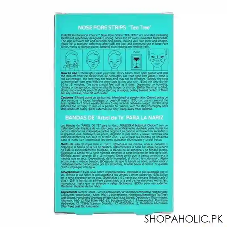 purederm tea tree nose pore strips, 6 strips image2