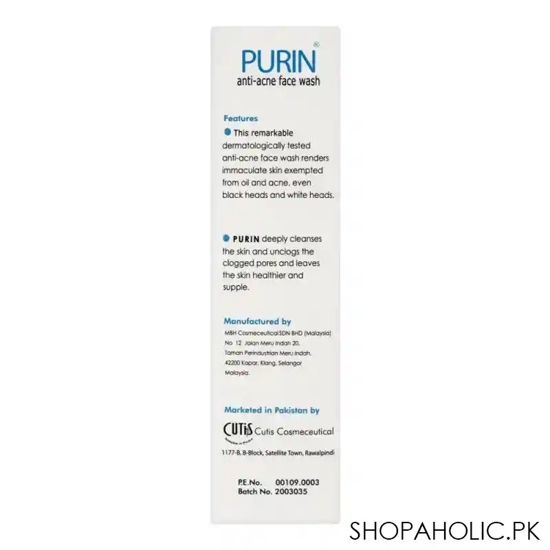 purin anti acne face wash, 75g image3