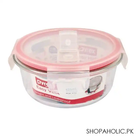 pyrex easy vent rectangular glass food storage with lid, 625ml, px ev625r image2