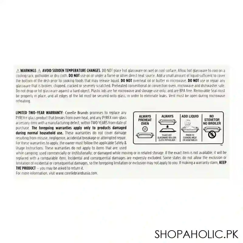 Pyrex Easy Vent Square Glass Food Storage With Lid, 805ml, PX-EV805S - Image 6