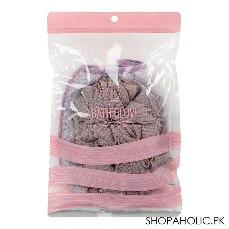 Qingzhi Loofah Glove, Purple, 1-Piece, 34539-3 - Image 3