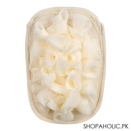 Qingzhi Loofah Glove, White, 1-Piece, 34539-1 - Main Image