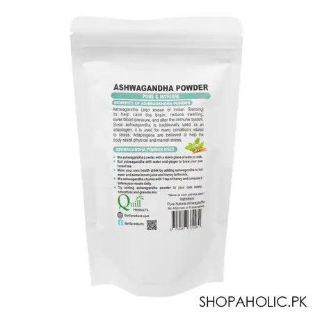 Quill Ashwagandha Powder, Support For Stress-Free Living, Herbal Supplement, 125g - Image 2