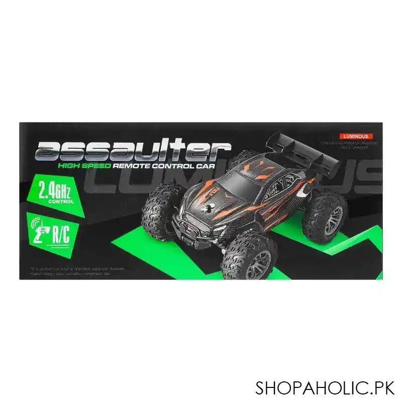 rabia toys assaulter high speed remote control car, w/light orange & black, for 6+ years, 9040 14f image2