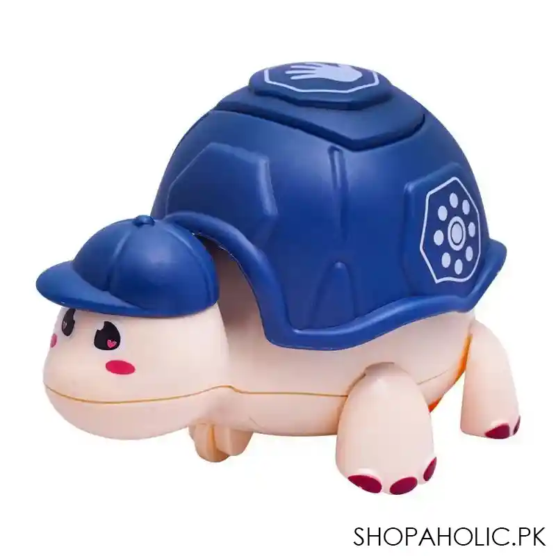 rabia toys cute little turtle with light & music blue, hy 721 image2