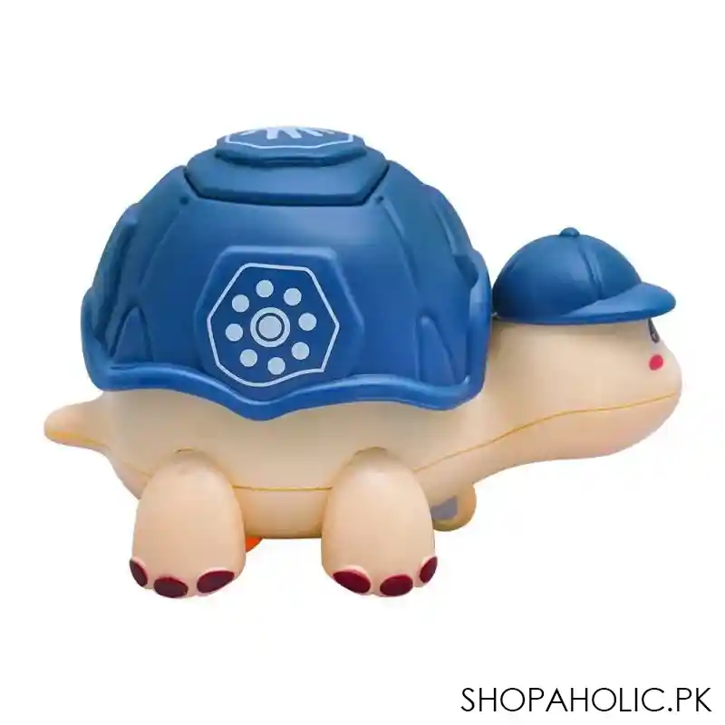 rabia toys cute little turtle with light & music blue, hy 721 image3