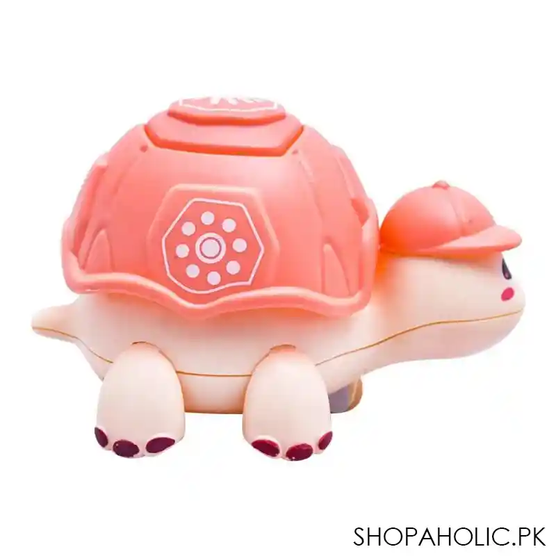 rabia toys cute little turtle with light & music pink, hy 721 image3
