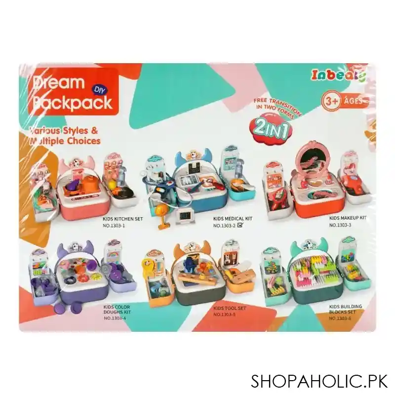 rabia toys doctor medical set and dream backpack w/accessories blue, for 3+ years, 1303 2 image3