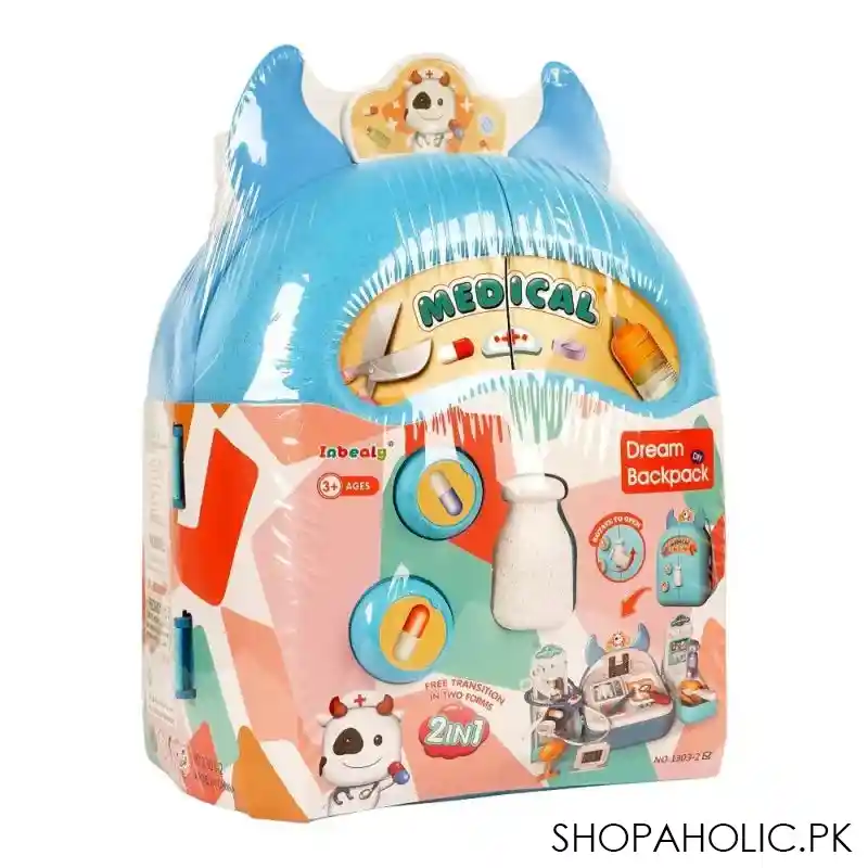 rabia toys doctor medical set and dream backpack w/accessories blue, for 3+ years, 1303 2 main image