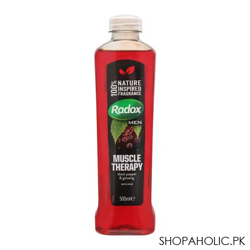 Radox Men Muscle Therapy Black Pepper & Ginseng Bath Soak, 500ml - Main Image