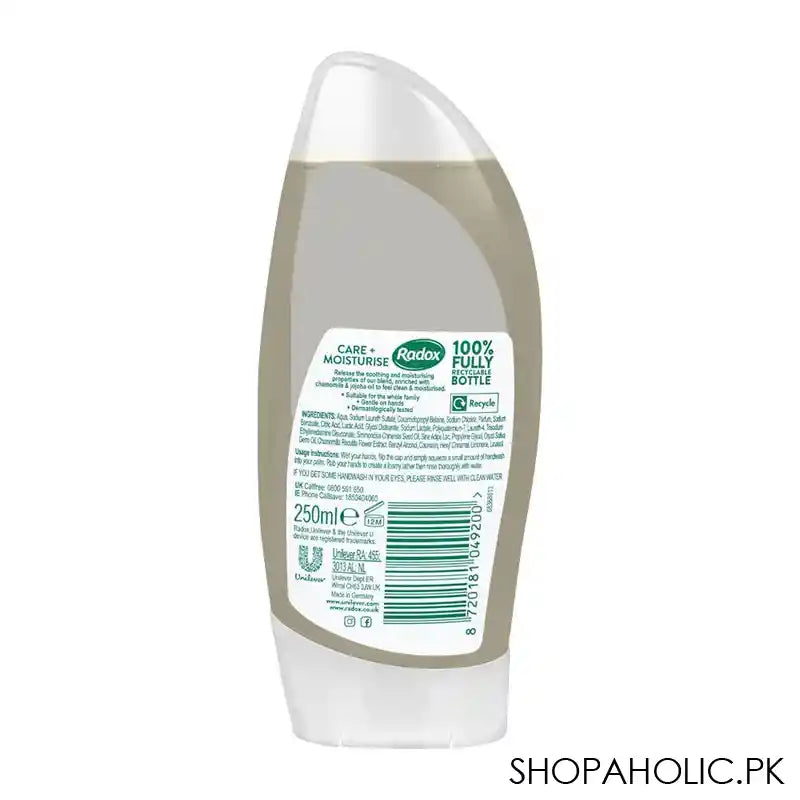 Radox Protect + Moisture Anti-Bacterial Liquid Hand Wash, 250ml - Image 2