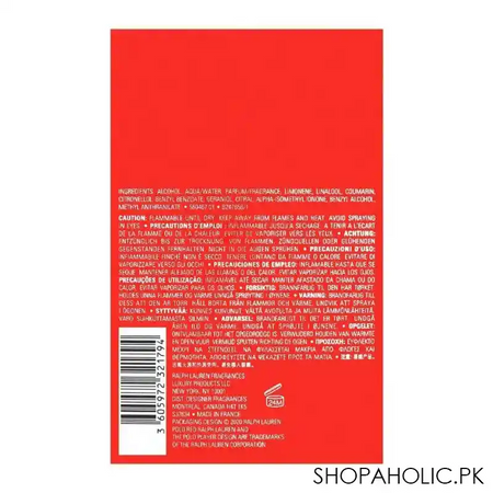 ralph lauren polo red eau de parfum, fragrance for men, 125ml image3