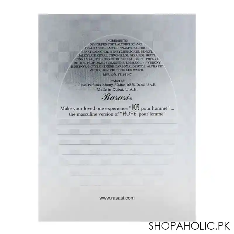 rasasi hope silver women perfume 50ml image3