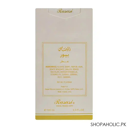 rasasi pure eau de parfum, for men, 100ml image2