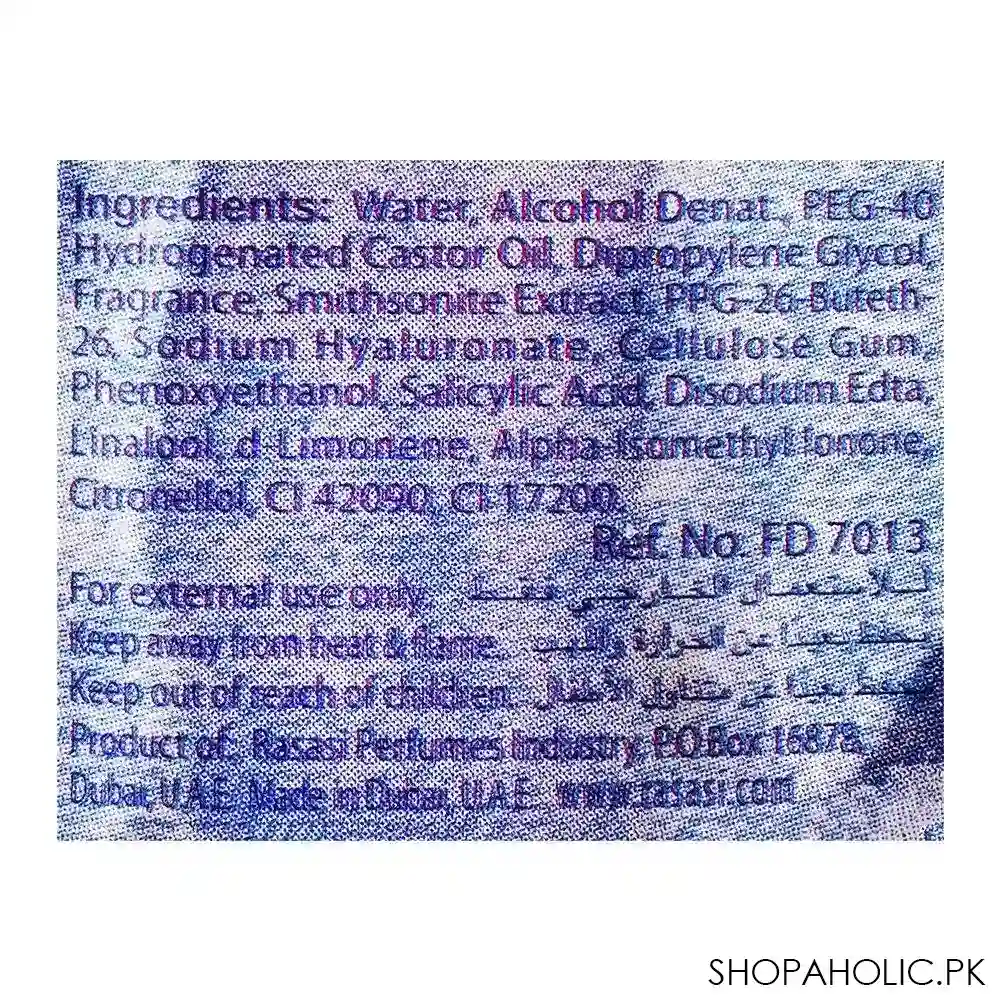 rasasi royale blue deo roll on for men, 50ml image3