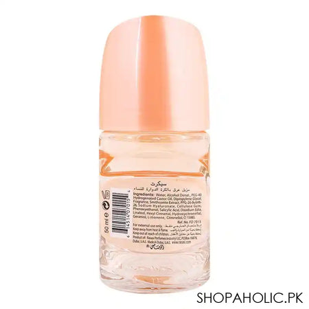 Rasasi Secret Deo Roll-On For Women, 50ml - Image 3