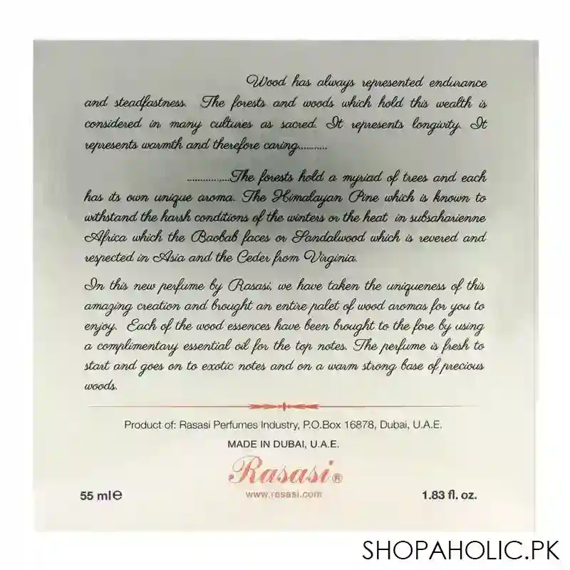 rasasi woody for women edp 55ml image3
