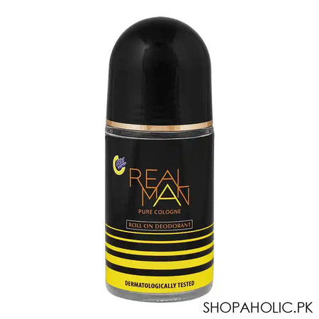 Real Man Pure Cologne Deodorant Roll On, 48 Hours Lasting, Dermatologist Tested, For Men's, 50ml - Main Image