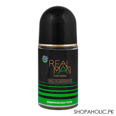 Real Man Pure Neroli Deodorant Roll On, 48 Hours Lasting, Dermatologist Tested, For Men's, 50ml - Main Image