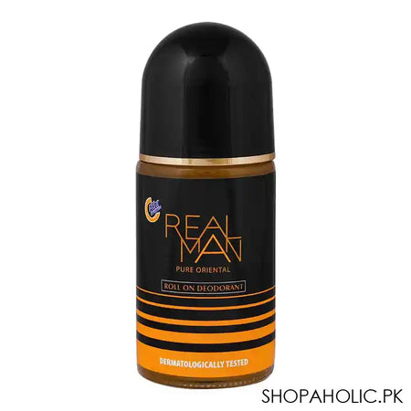 Real Man Pure Oriental Deodorant Roll On, 48 Hours Lasting, Dermatologist Tested, For Men's, 50ml - Main Image