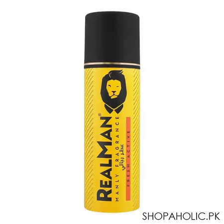 realman fresh active deodorant body spray, 150ml main image