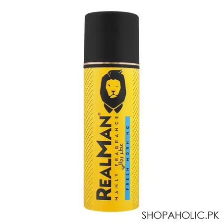 realman fresh morning deodorant body spray, 150ml main image