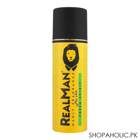 realman fresh spirit deodorant body spray, 150ml main image