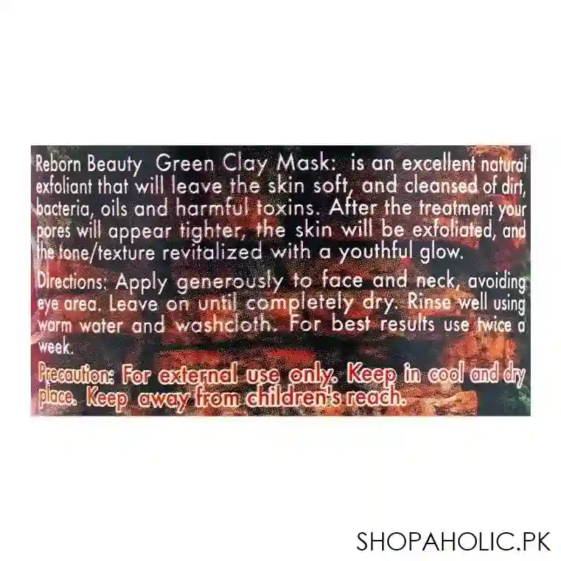 reborn beauty green clay mask, 500ml image3