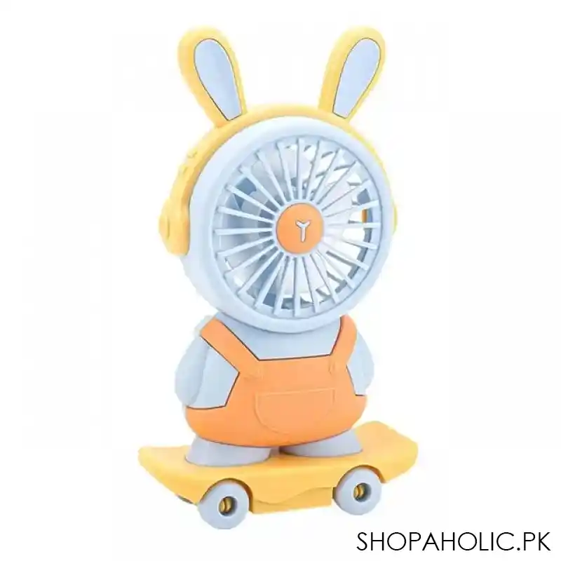 rechargable mini skateboard fan light image3