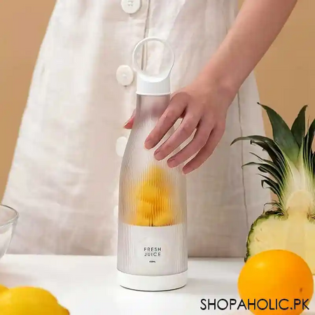 rechargeable 6 blade fresh juice bottle blender image3
