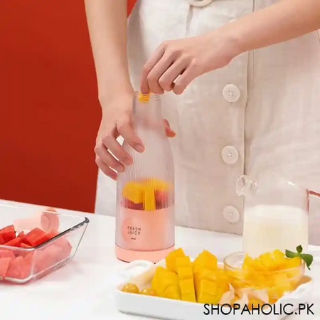 rechargeable 6 blade fresh juice bottle blender image7
